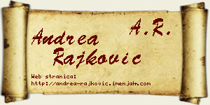 Andrea Rajković vizit kartica